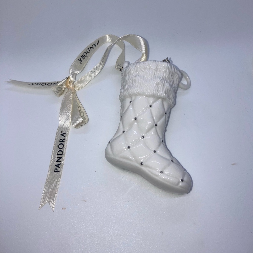 Pandora Charm Porcelain Ornament Christmas Stocking Boot Limited Edition 2012